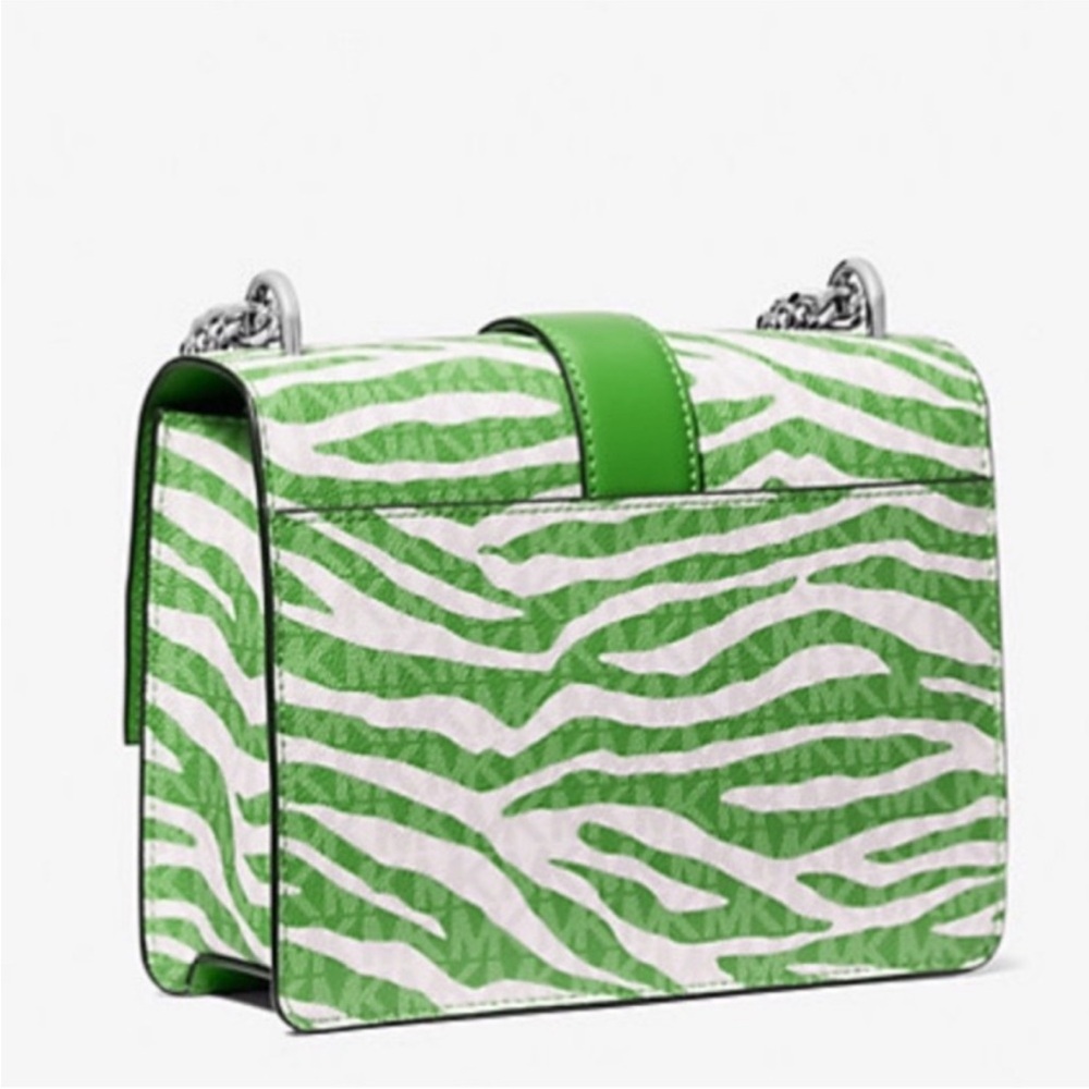 Michael Kors Vibrant Green Zebra Crossbody Bag - Picture 3 of 6